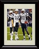 Tom Brady And Randy Moss - New England Football Autograph Promo Print - Side by Side - Framed 8x10