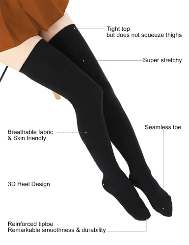 EZFS PLUS Thigh High Socks for Women Extra Long and Thick Over the Knee Cotton Boot Stockings Leg Warmer for Girls2