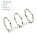 PATIKIL 3 Rings Metal Loose Leaf Binding with 25 mm ID Book Binding for Diary Photo Album Notebook, White, 20 Pcs