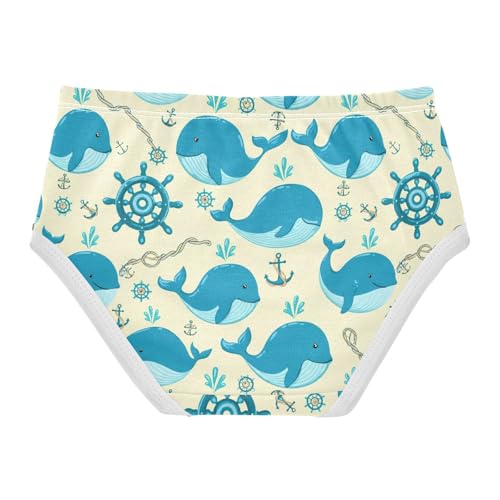 Cute Whale Ocean Yellow Toddler Girls's Underwear 2T 23022012