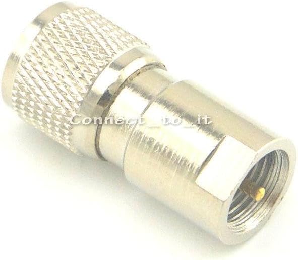 Nickel Plated FME Male to Mini UHF Male Straight Connector RF Coax Adapter