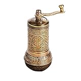 Pepper Grinder, Refillable Spice Mill with Adjustable Coarseness, Manual Pepper Mill with Handle, Spice Grinder Metal with Hand Crank