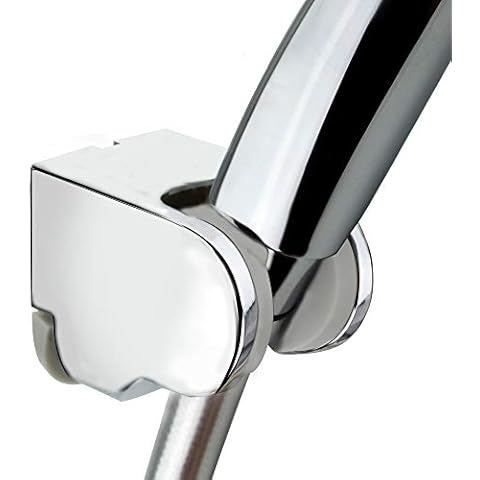PIH Wall Mounted Bracket for Handheld shower head, Adjustable Holder Design to Meet Any Space Bathroom Showering Spraying Angle, Chrome Cover