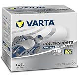 [バルタ] VARTA Powersports AGM TX4L バイク用バッテリー 密閉型/液入り充電済/YTX4L-BS互換