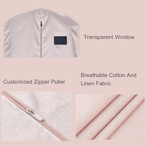 Garment Bags Waterproof Dust-Proof Clothes Cover for Hanging with Zipper for Coats, Jackets, Shirts, Down Jackets(Gray,150x58cm/59x23in) 5