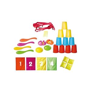 Knorrtoys 56000 – Party Set – “Fun” 32-delig, pikspringen, eierlopen, blikwerpen