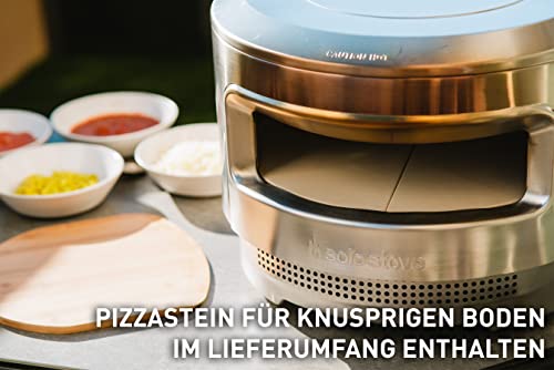 Solo Stove Pi Pizzaofen | Inkl. Mobiler Outdoor-Pizzaofen, Mit Holz Befeuert, Pizzastein (13 mm dick), Material: Edelstahl, Maße (HxB): 38,4 x 52 cm, 13,8 kg