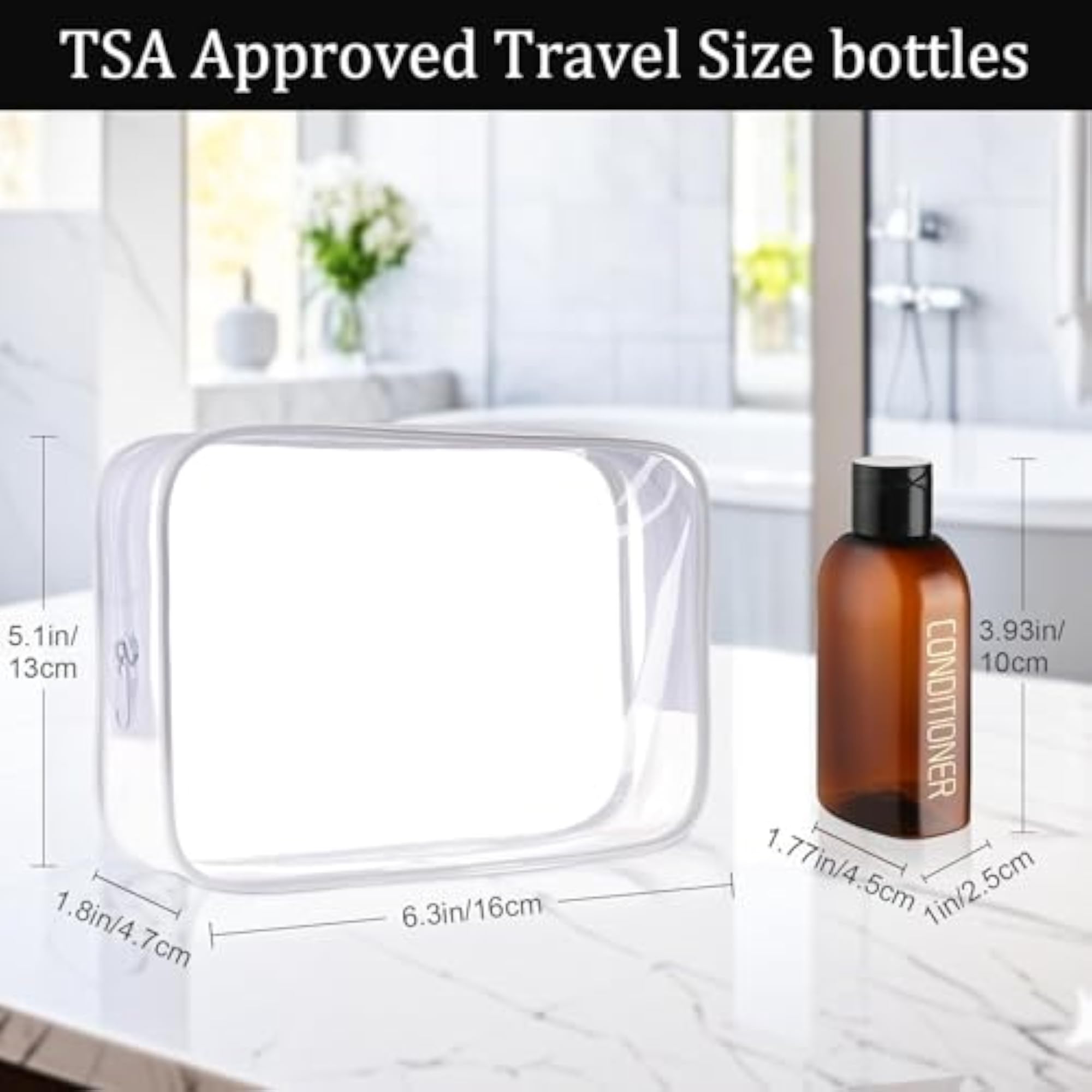 4Pack 100ml Travel Bottles for Toiletries, Leak Proof