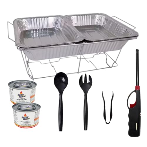 Nicole Fantini 10PC Single Disposable Aluminum Chafing Dish Buffet Set For All Parties & Events