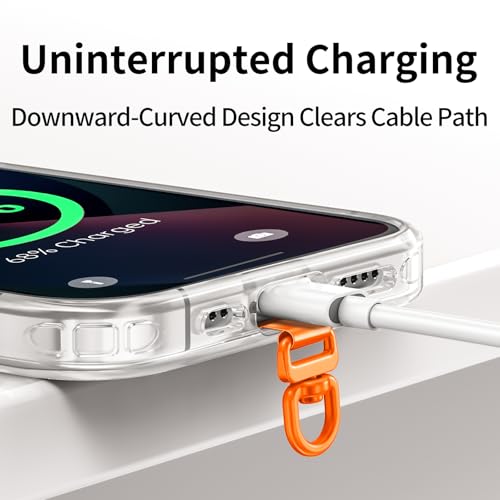 Image of saxsion Phone Tether Tab & Lanyard Tab, 360 Swivel Clip - Ultra Thin Stainless Steel Universal Patch for All Phone Cases
