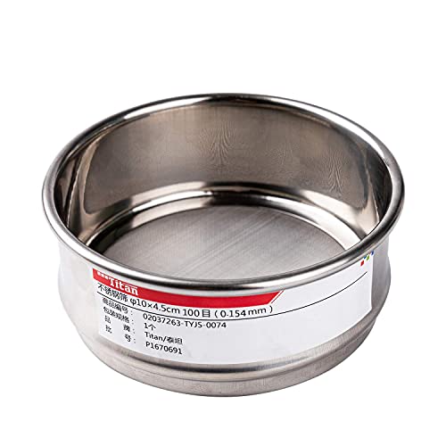 Adamas-Beta φ10×4.5cm 100 Mesh 304 Stainless Lab Sieves Economy Test Sieve 304 Stainless Steel Wire Cloth（0.154mm）