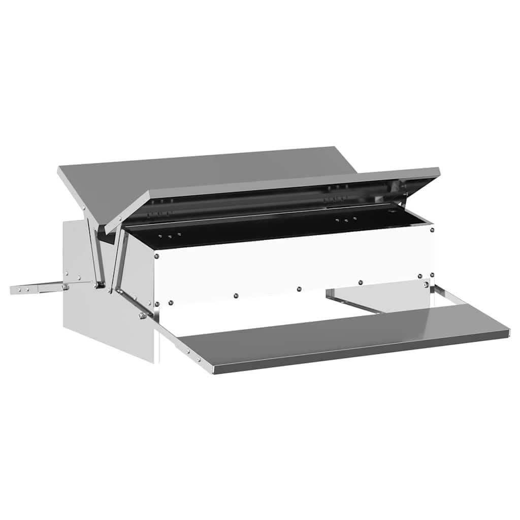 Comedero para gallinas (75 x 53 x 20,5 cm, acero galvanizado)