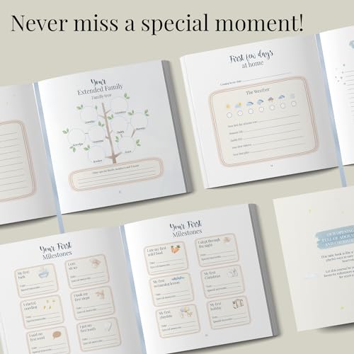 Tiny Trees® Baby Memory Book, Baby Keepsake Journal & Scrapbook Album, My First Year Diary for Boys & Girls - Image 4