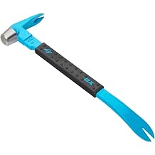 OX Tools 12" Cats Paw Nail Puller Tool with Unique Hammer Head Lever - Cat Paw with Rubber Grip Polished Angled Claws - Forged Steel Design - Saca Clavos De Carpintero