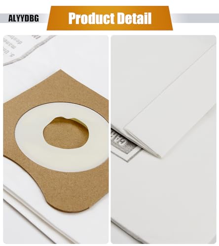 For Ridgid Shop Vac bags 3-4.5 Gallon, ALYYDBG Size C VF3501 High-Efficiency Dust Collection Vac Bags. 5 Pack