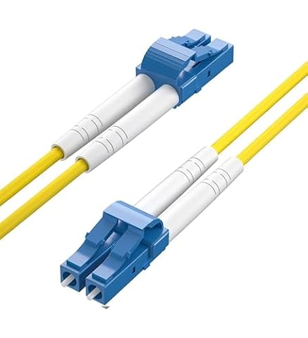 H!Fiber.com OS2 LC do LC Duplex Fiber Patch, jednomodowy kabel krosowy, 2 metry (6,6 ft), 10 sztuk