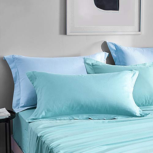 FLXXIE Microfiber Queen Pillow Shams Set of 2, Fade, Wrinkle and Shrinkage Resistant Soft Pillow Covers with Envelope Closure Euro Sham Covers (Blue, 20x30 Inches) - Thumbnail 6