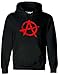 Produktbild Reality Glitch Herren Anarchy Symbol Kapuzenpullover (Schwarz, Groß)