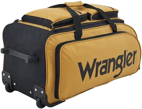Wrangler Wesley Rolling Duffel Bag, Ambergold, Large 30-Inch - 4