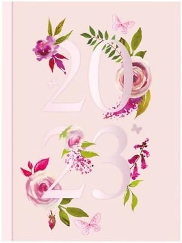 PaulStore 2023 Diary A5 week to view Hardback Diary Believe In You Self Vintage Floral (Pattern 1)