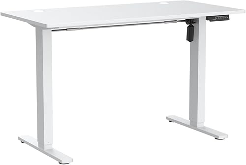 Miniatura 5 de SMUG Escritorio de pie, 48 x 24 pulgadas, escritorio eléctrico de altura ajustable para computadora para oficina en casa, mesa de juegos para