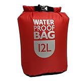 NiuLumea Bolsa seca impermeable para exteriores, kayak, canotaje y rafting, capacidad de 6 a 12 L, cierre enrollable, tafetán de poliéster 210T, rojo, amarillo, azul, verde y naranja