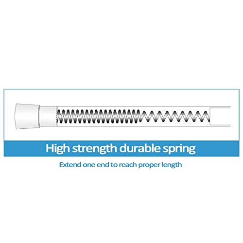 Wellgoods 1 Piece Small Spring Curtain Tension Rods Adjustable Extendable Rod For Cupboard Bathroom Window Closet -15.7 To 27.5 Inches #TOP3