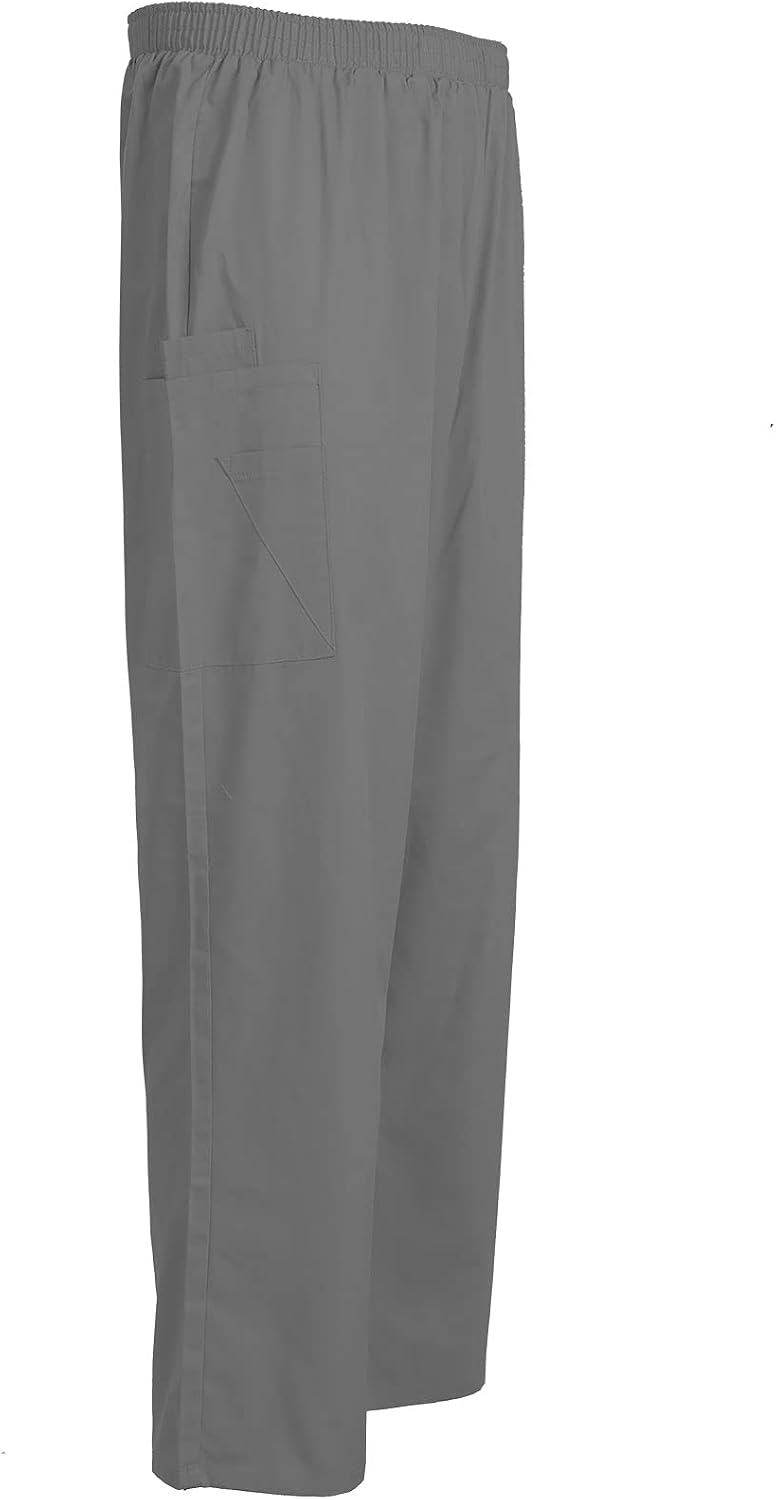 Men's Scrub Pants Full Elastic Waist Cargo Scrub Pant