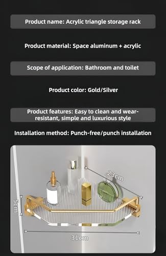 Estante de ducha esquinero de 3 capas impermeable para champú y baño 3