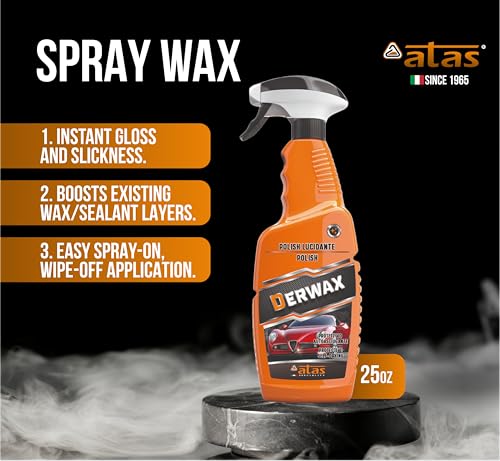 Image of Car Wax Spray - Streak-Free Instant Mirror Shine for Paint & Trim, 25 Fl Oz | Made in Italy Car Wax Spray for Streak-Free Mirror Shine on Paint & Trim