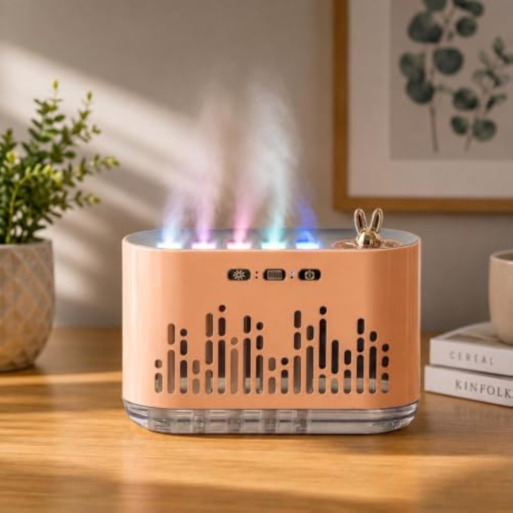 Flame Essential Oil Diffuser, 700ml, Pink