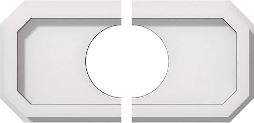 Miniatura 19 de Ekena Millwork CMP36X18ED-03000 Medallones de techo de uretano contemporáneo de PVC de grado arquitectónico Emerald 36"W x 18"H x 3"ID x 12 1/2"C x