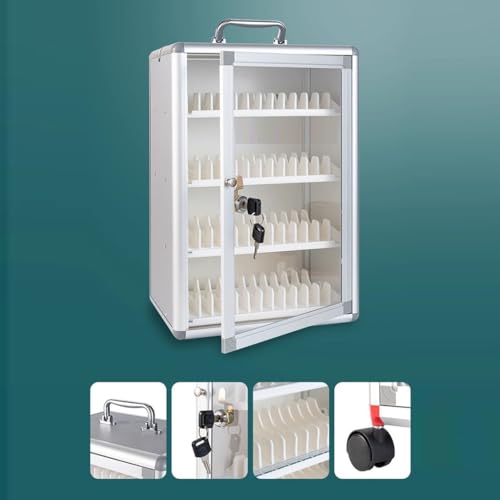 Caja de almacenamiento de escritorio acrílica para móviles en aulas y oficinas 7