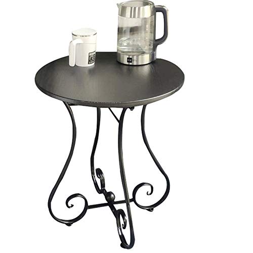 CHENJIU Wrought Iron Coffee Table，Round Coffee Table for Living Room