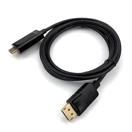 im77r 1 CABLE DISPLAYPORT A HDMI 1,8 METROS 4K 2K COMPATIBLE PARA ORDENADORES, TELEVISION,VIDEOJUEGOS Y MAS DISPOSITIVOS (MACHO A MACHO) LONGITUD 180 CENTIMETROS, 1080P, 2160P.