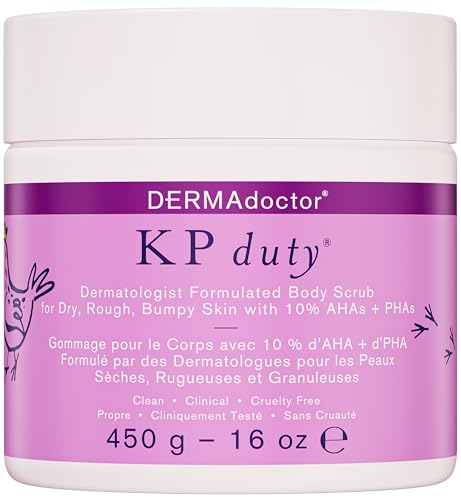 DERMAdoctor KP Bump Eraser Body Scrub Dermatologist Formulated Exfoliant | Keratosis Pilaris Treatment For Dry And Bumpy Skin 10% AHAs + PHAs - 16 fl oz