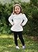 Haloumoning Toddler Girls Ruffle Heart T-Shirts Baby Kids Cute Long Sleeve Top Tees 3-10 Years White
