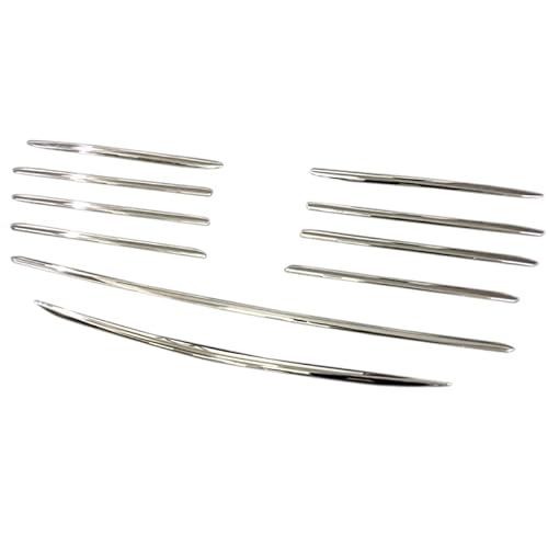 【Deesse】マツダ CX-8 KG 系 2017-2020に適用フロント センター バンパーグリルストライプ モール グリルカバー グリルフィン カバー ガーニッシュ 鏡面仕上げ ABS 10P