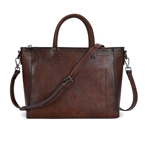 Image of Iswee Genuine Leather Purses for Women Shoulder Handbags Designer Hobo Crossbody Purse Top Handle Purse
