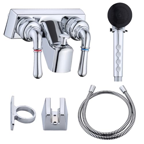 RV Shower Faucet with Hose and shower Head,Camper Shower Faucet Replacement,Rv Tub Faucet With...
