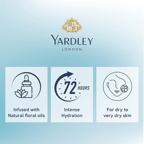 Image of Yardley London Satin Smooth Moisturizing Body Lotion 72H Intense Hydration Infused With Natural Floral Oil Soft Skin Dry To Very Dry Skin 400ml
