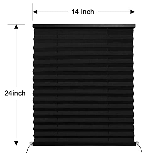 Image of NOVINO RV Blinds Shades for Camper Window,RV Shades Pleated Camper Blinds for Travel Trailer Motor Coach Motorhome Window-14 W x 24 inch L