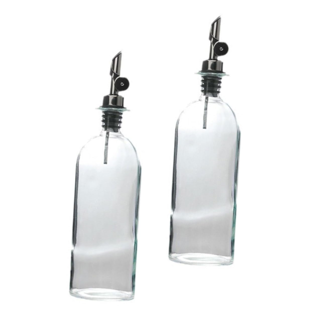 Cabilock 2piezas Aceitera De Vidrio Dispensador De Aceite Boquilla Para Cocina Almacenamiento De Aceite y Vinagre