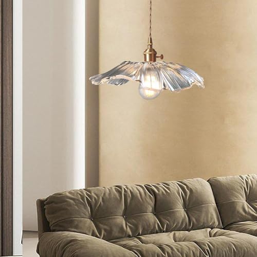 Lámpara de techo floral transparente que elimina sombras oscuras con interruptor integrado 5