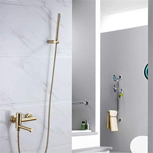 Ensemble de douche cascade double trou en laiton avec douchette à main ergonomique - 4