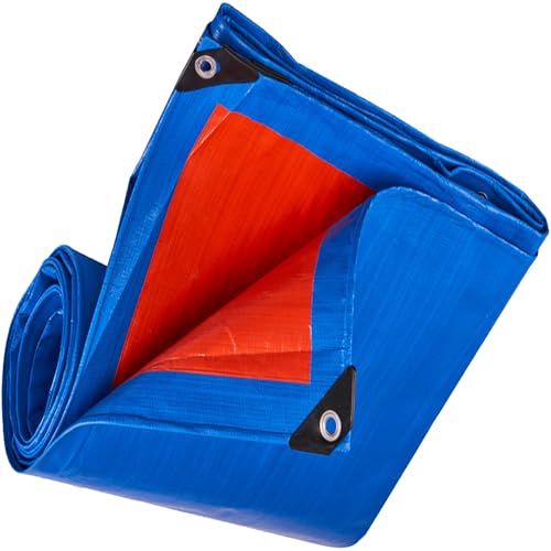 Lona impermeable resistente a los rayos UV con cuerda azul 2