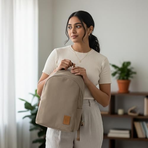 Image of DailyObjects Pedal Everyday Casual Laptop Backpack Compatible with upto 14 inch Laptop | Unisex Travel Backpack | Made of Durable Canvas Material | Zippered Compartments with Pockets
