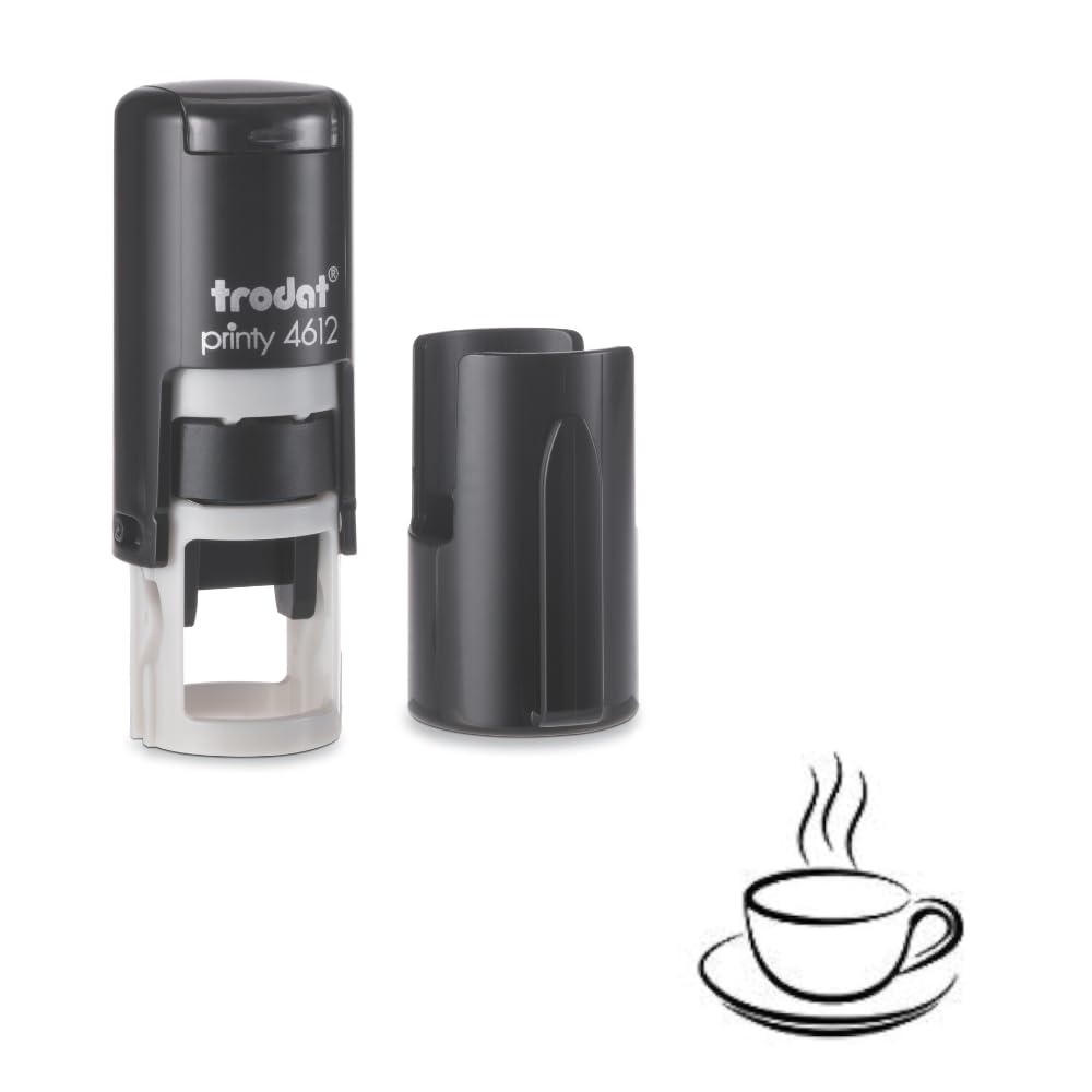 Coffee Cup Stamp β Loyalty Card Stamper - Self Inking Black Ink - Approx. 11mm