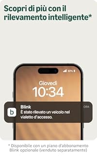 Videocamera esterna 2K+ Blink (ultimo modello) —videocamera di sicurezza smart senza fili, risoluzione video 2K, audio ottimizzato, durata delle pile fino a due anni. Sistema da 4 videocamere, bianco