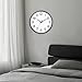 Moiubik Wall Clocks Battery Operated 8 inch Modern Wall Clock,Silent Non Ticking Wall Clock for Living Room Bedroom Kitchen Office Classroom Decor (White and Black)